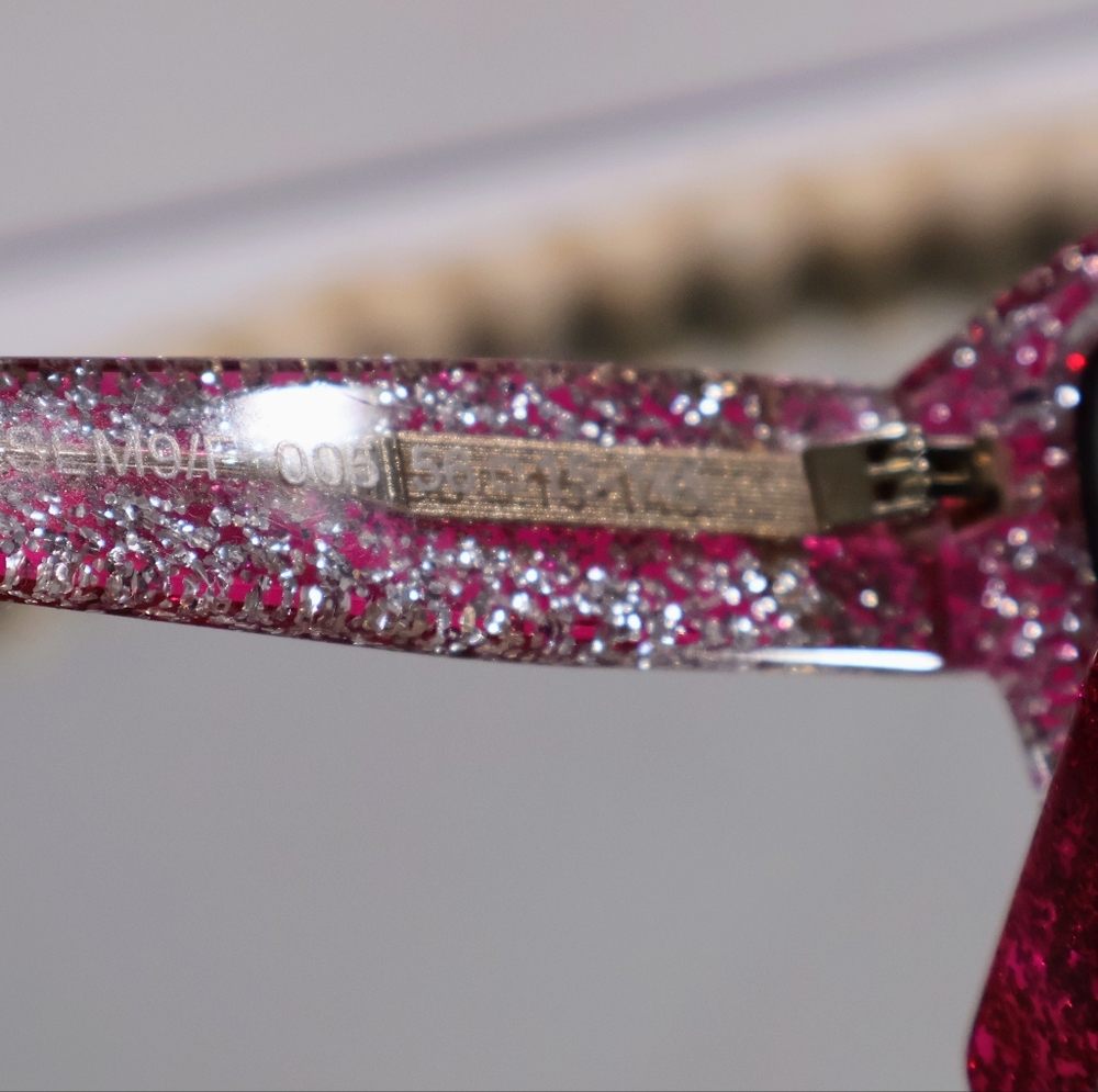Yves Saint Laurent | Hot Pink Glitter Sunglasses - Picture 9 of 17